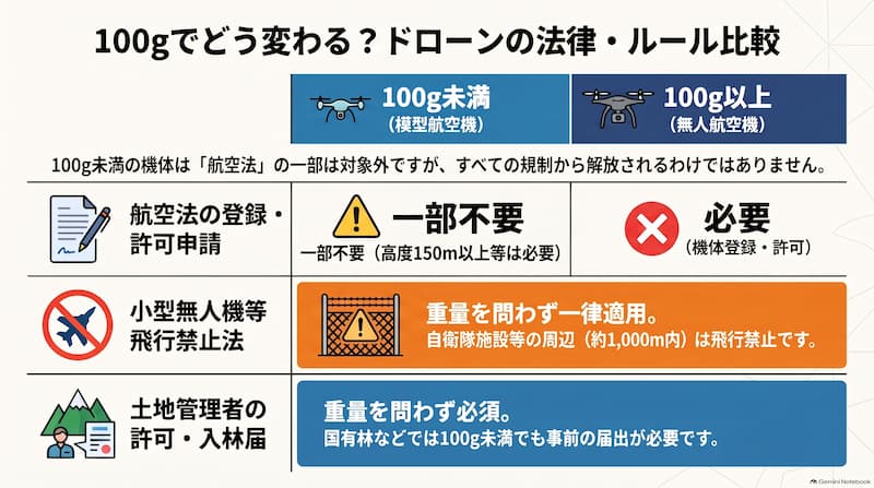 ドローンの法律・ルール比較
