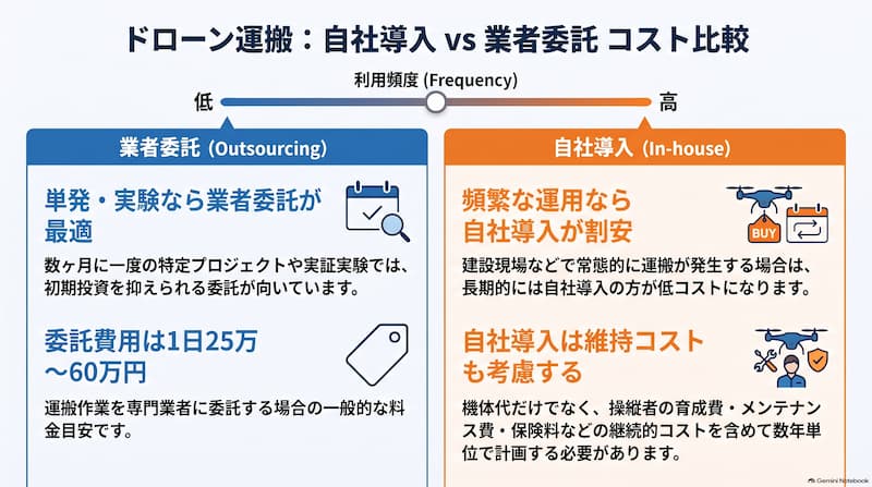 ドローン運搬_コスト比較_インフォグラフィック