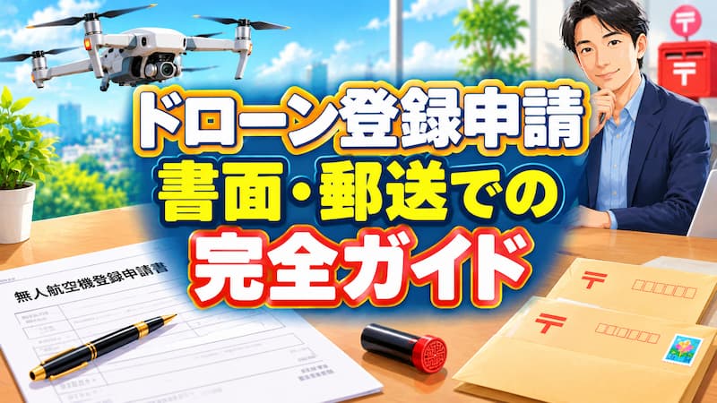 ドローン登録申請を書面・郵送で行う4ステップと3つの注意点