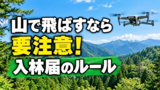 入林届なしのドローン飛行は違反？ 国有林・民有林のルールと書き方まとめ 