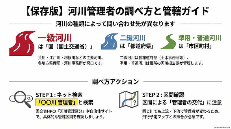河川管理者の調べ方ガイド