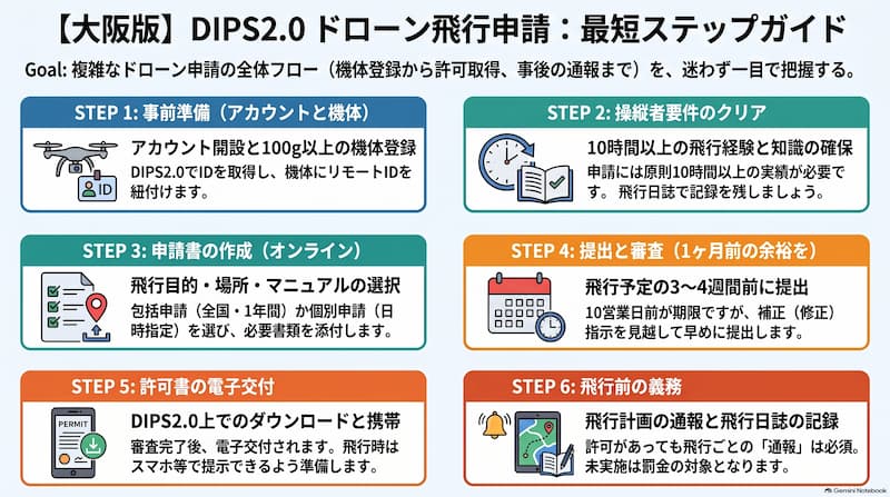 大阪版ドローン飛行申請ガイド
