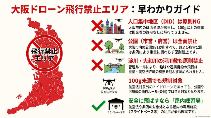 大阪ドローン飛行禁止エリアガイド