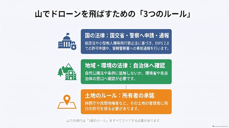 山でドローンを飛ばす3つのルール